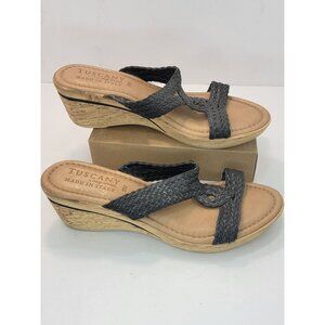 Tuscany Easy Street Wedge Sandal Made in Italy SZ 9M Women's shoes
